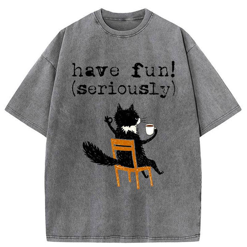 Funny Cat T-Shirt for Summer Vacation