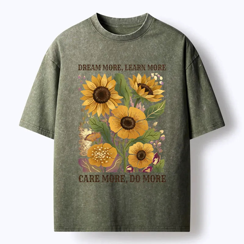 Kyoto-Lion Golden Blooms Washed T-Shirt