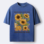 Kyoto-Lion Golden Blooms Washed T-Shirt