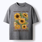 Kyoto-Lion Golden Blooms Washed T-Shirt