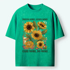 Kyoto-Lion Golden Blooms Washed T-Shirt
