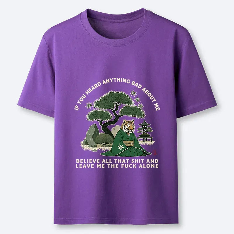 funny ukiyoe tiger samurai t-shirt for daily wear