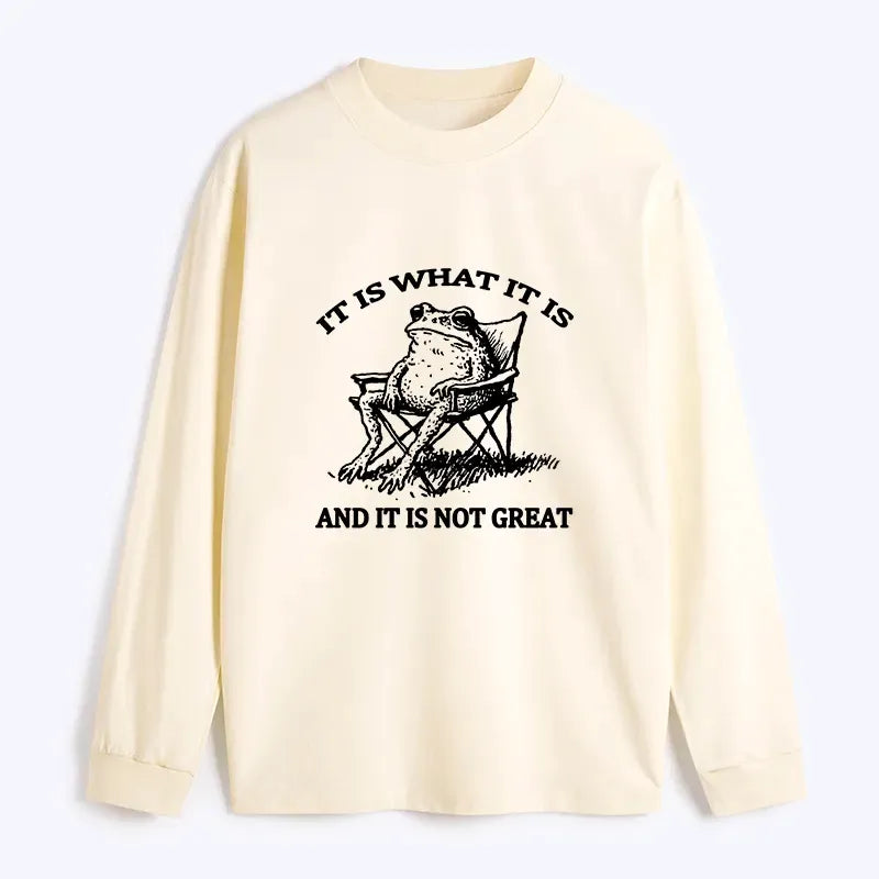Kyoto-Lion Resting Frog Funny Classic Long Sleeve T-Shirt