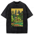 Japanese Retro Washed Tee for Vacation