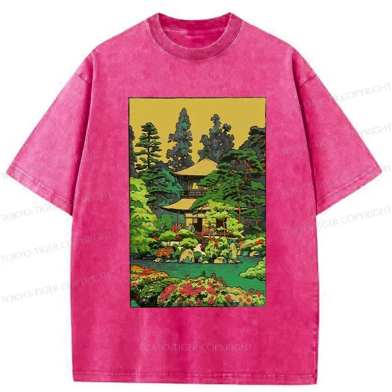 Kyoto-Lion Retro Kyoto Garden Washed T-Shirt