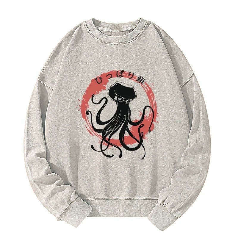 Kyoto-Lion Vintage Octopus Japanese Washed Sweatshirt