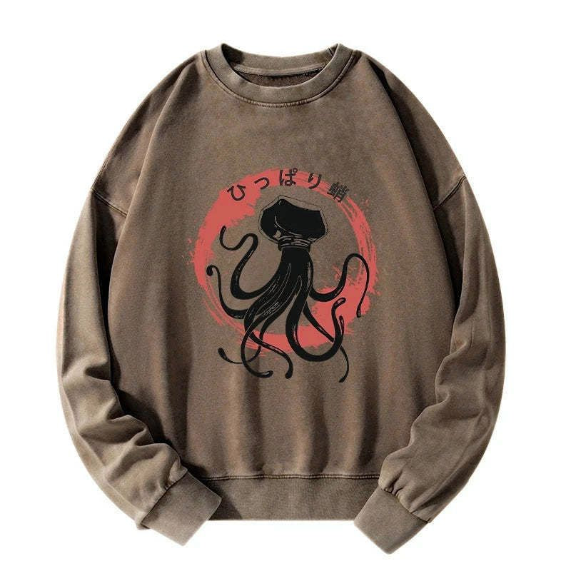 vintage japanese octopus sweatshirt for men