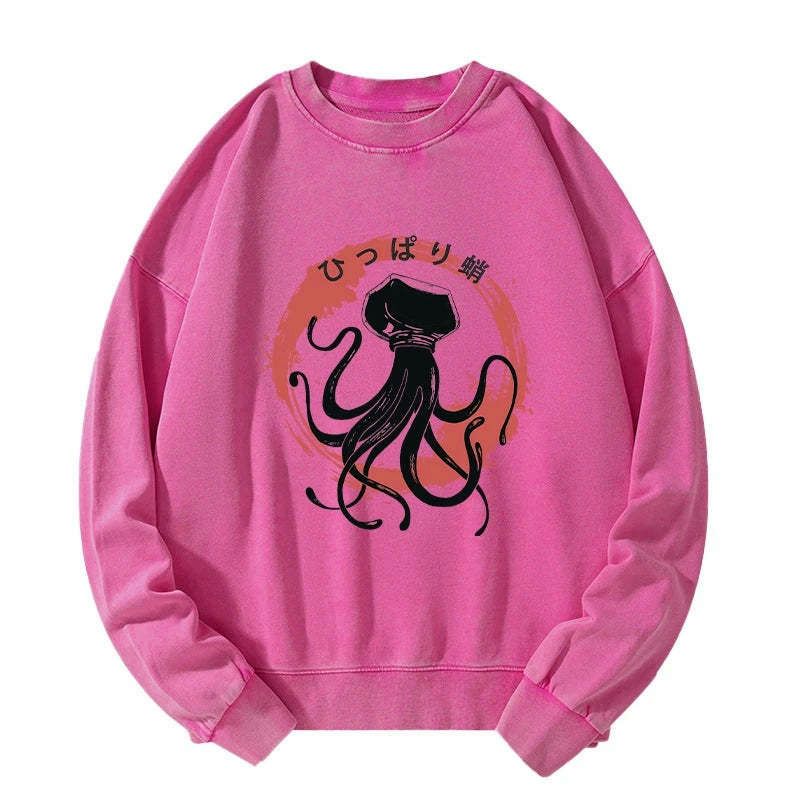 vintage japanese octopus sweatshirt for men