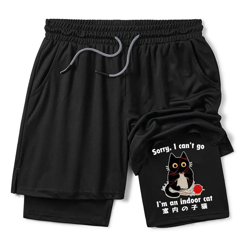 Kyoto-Lion Indoor Cat Meme Training Shorts