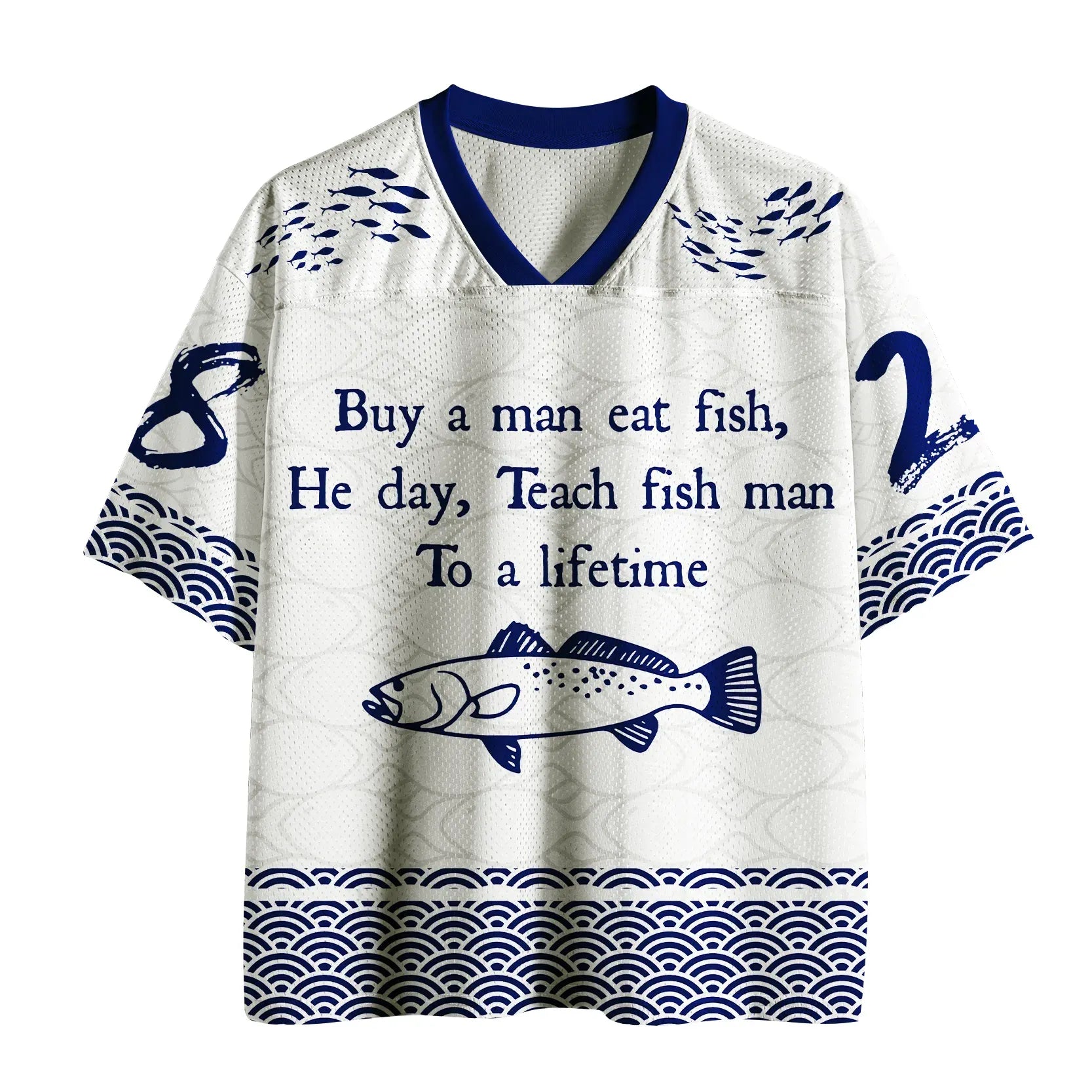 Fish Man Meme Mesh Jersey for Streetwear