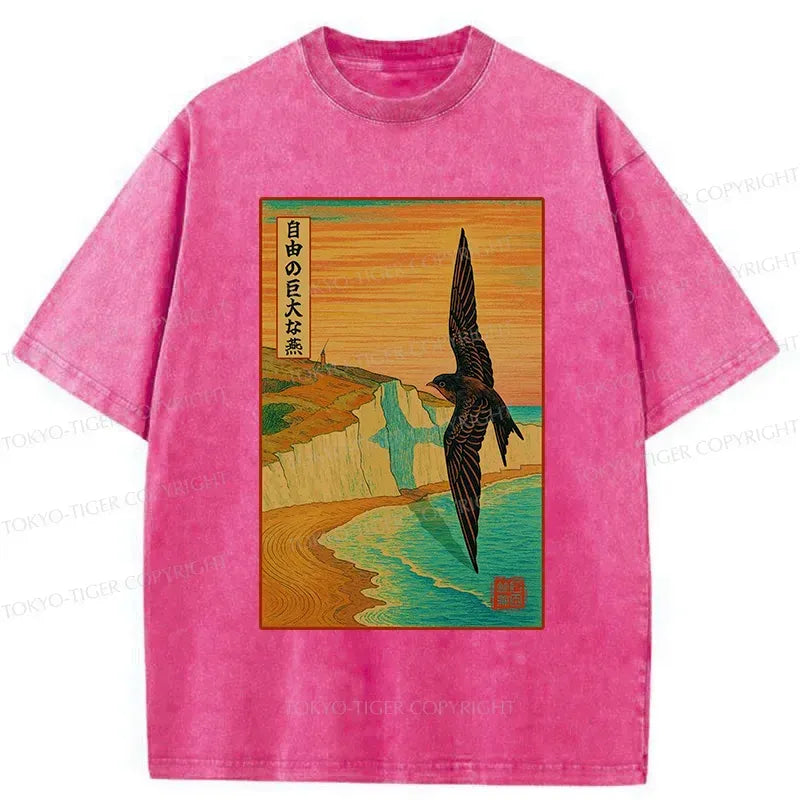 Swallow design t-shirt for summer