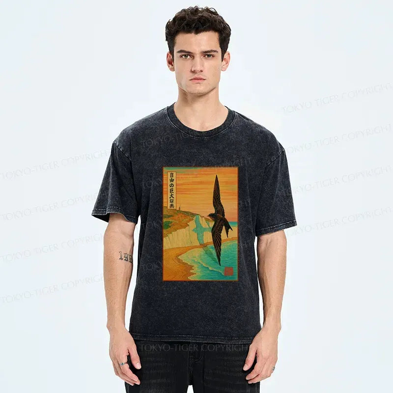 Swallow design t-shirt for summer