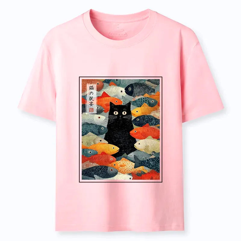 Kyoto-Lion The Cat's Feast of Fish Classic T-Shirt