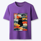 Unisex Cotton Cat Print T-Shirt Trendy