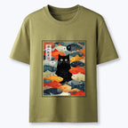 Japanese Cat Classic Tee for Daily Wear