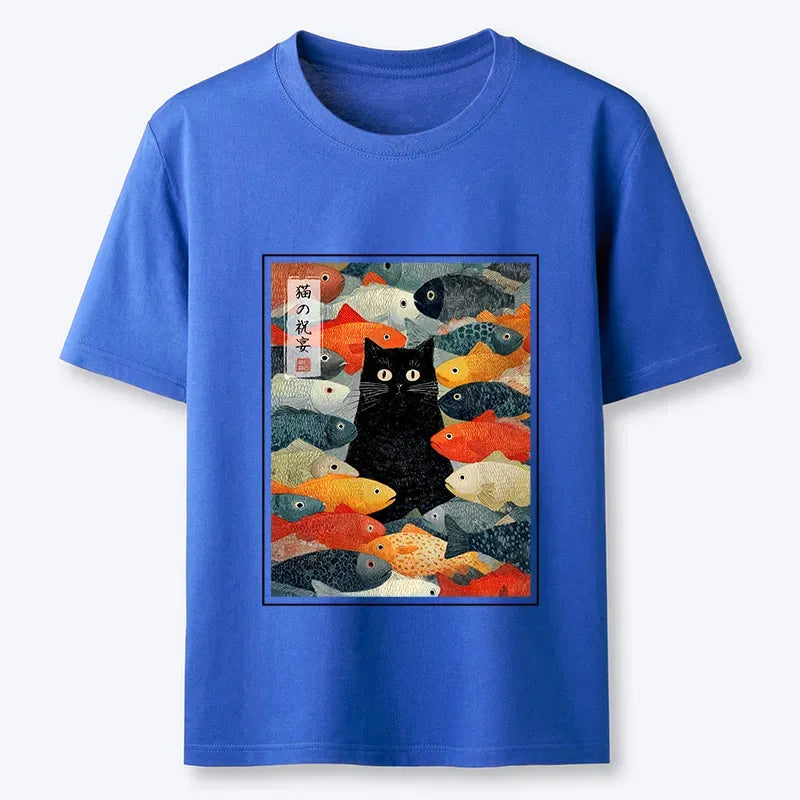 Vintage Ukiyo-e Cat T-Shirt Gift Idea