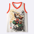 Kyoto-Lion Tiger Shadow Cat Samurai Mesh Tank Top