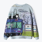 Black cat train cardigan on sale