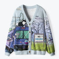 Kyoto Lion black cat cardigan