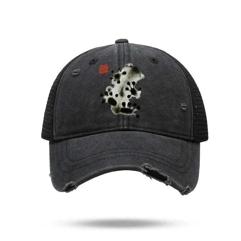 Kyoto-Lion Ink Painting Frog Trucker Cap