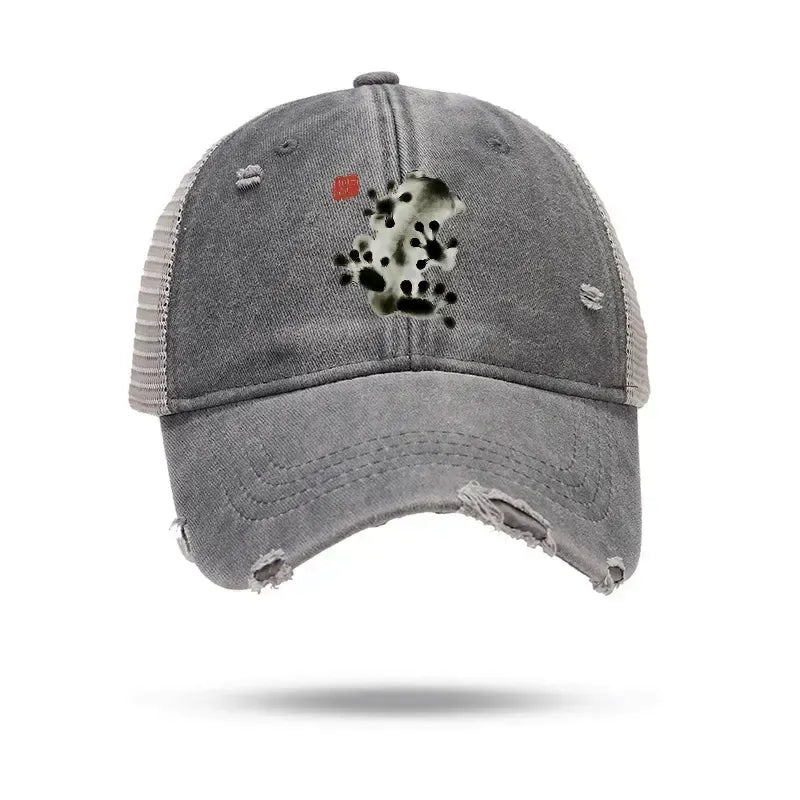 Vintage Ink Painting Cap for Streetwear