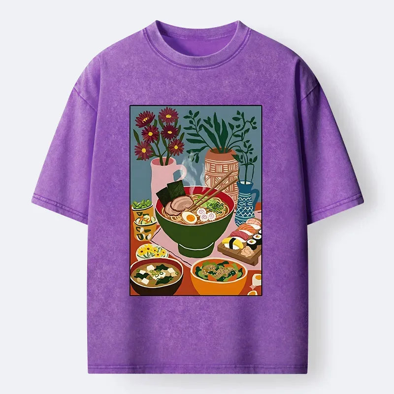 Vintage Japanese Food T-Shirt Free Shipping