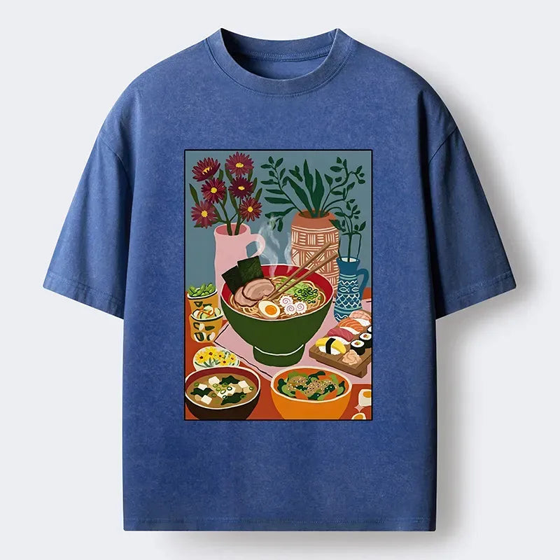 Vintage Japanese Food T-Shirt Free Shipping