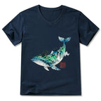 Whale ink art tee for daily wear
