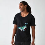 Whale ink art tee for daily wear