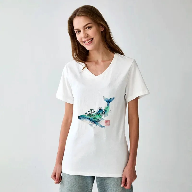 Japanese landscape unisex cotton t-shirt