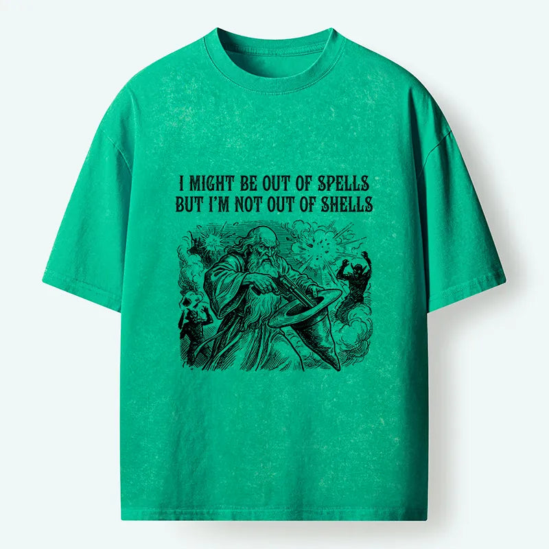 Kyoto-Lion Funny Wizard Shell Meme Washed T-Shirt