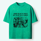 Kyoto-Lion Funny Wizard Shell Meme Washed T-Shirt