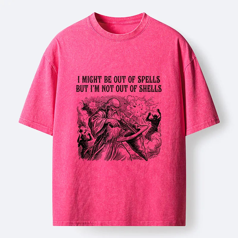 Kyoto-Lion Funny Wizard Shell Meme Washed T-Shirt