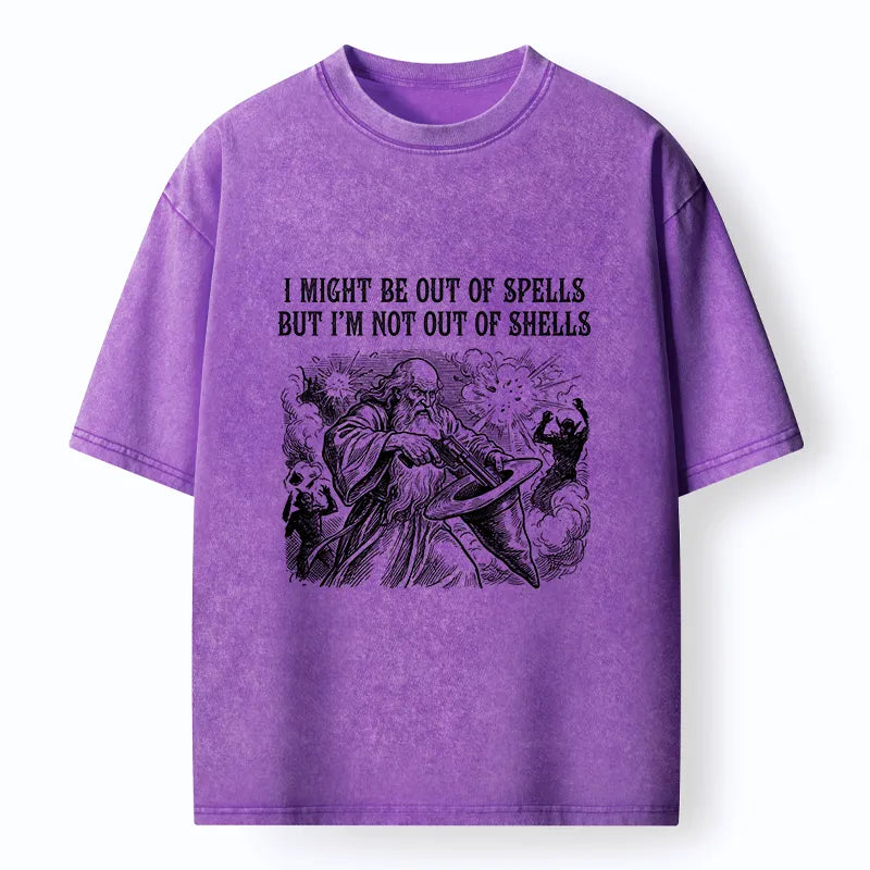 Kyoto-Lion Funny Wizard Shell Meme Washed T-Shirt