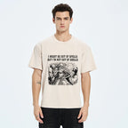 Kyoto-Lion Funny Wizard Shell Meme Washed T-Shirt