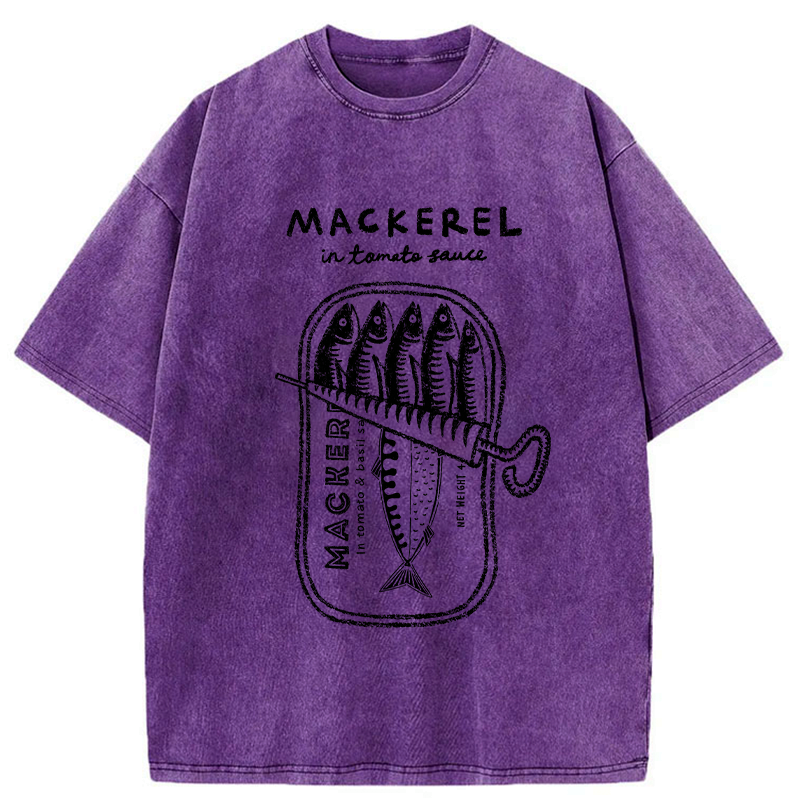 Kyoto-Lion Mackerel In Tomato Sauce Washed T-Shirt