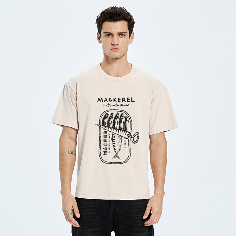 Kyoto Lion Mackerel T-Shirt for Streetwear