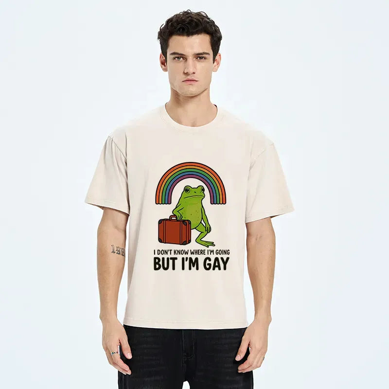 Kyoto-Lion I Dont Know Frog Washed T-Shirt