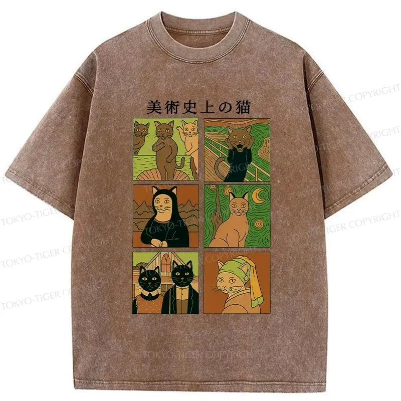 Kyoto lion cats ukiyo-e style tee for summer