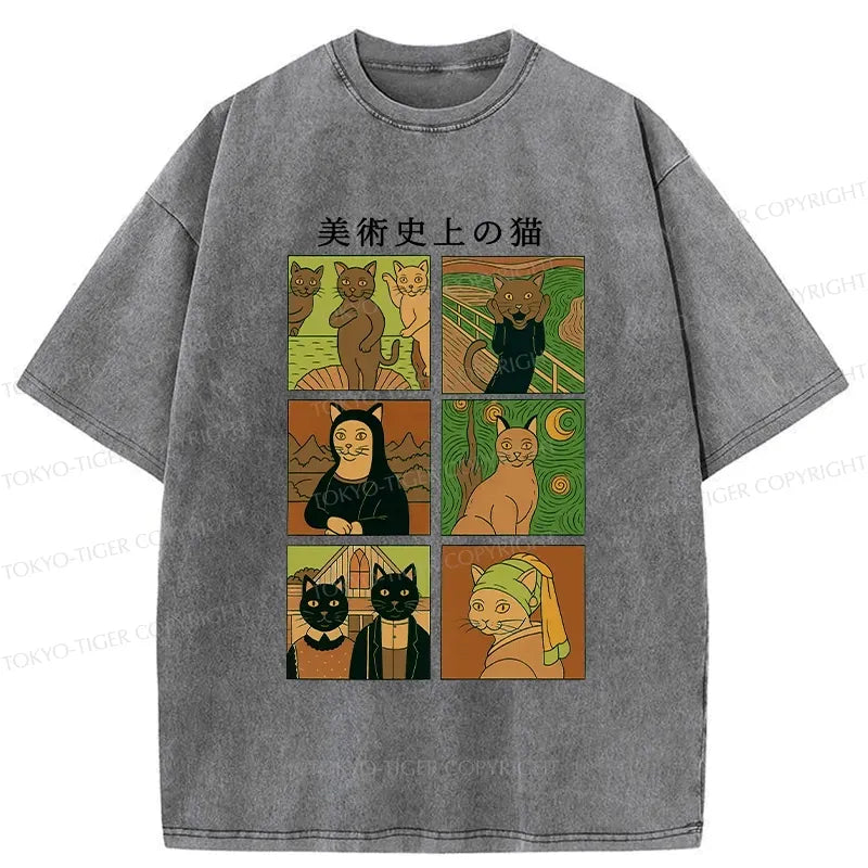 Japanese cat art history t-shirt gift idea