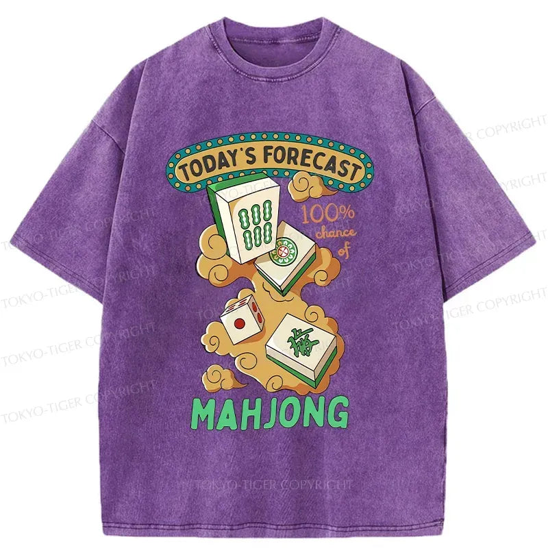 Kyoto-Lion Fun Mahjong Washed T-Shirt