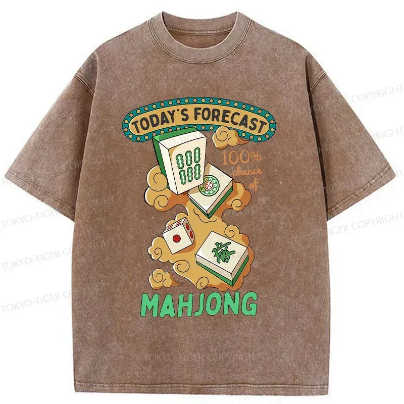 Kyoto-Lion Fun Mahjong Washed T-Shirt