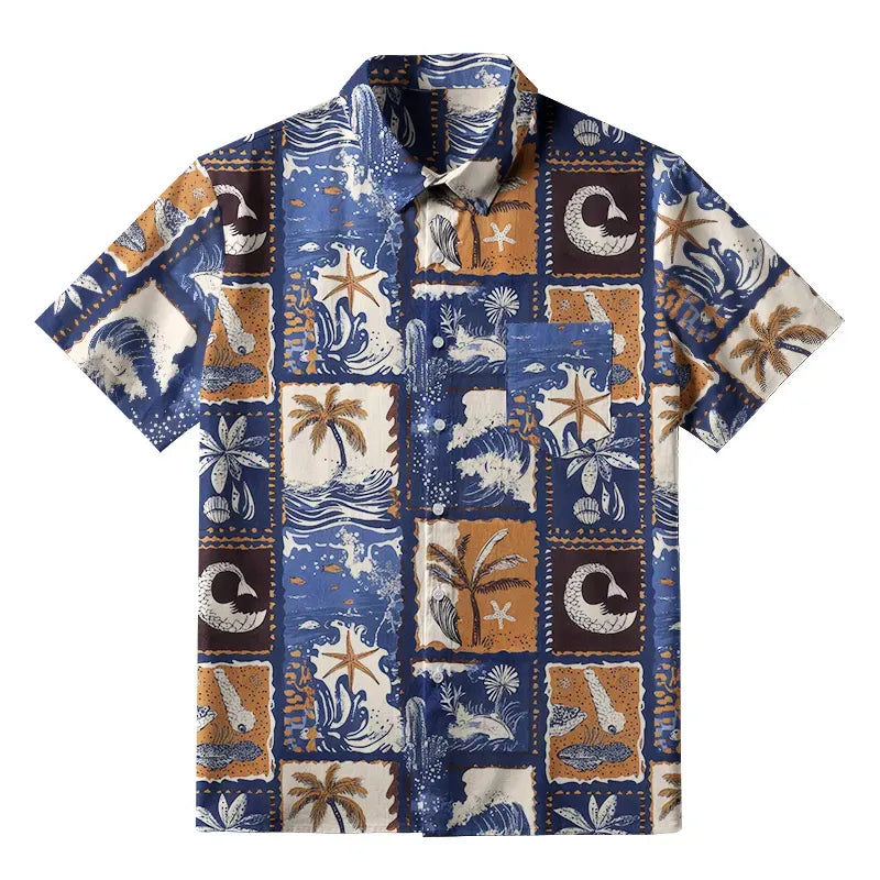 Japanese vintage button-up shirt for men