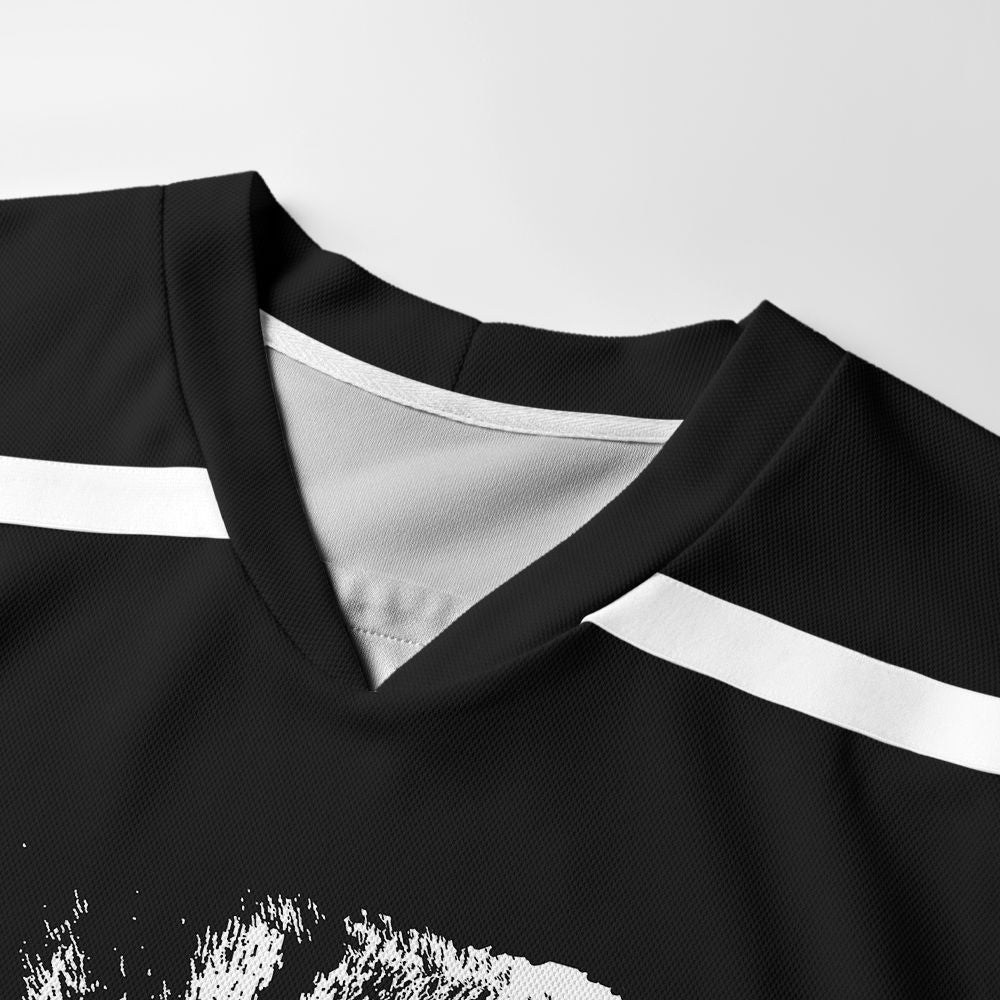 Kyoto-Lion Retro Cat Smoking Long-Sleeve Hockey Jersey