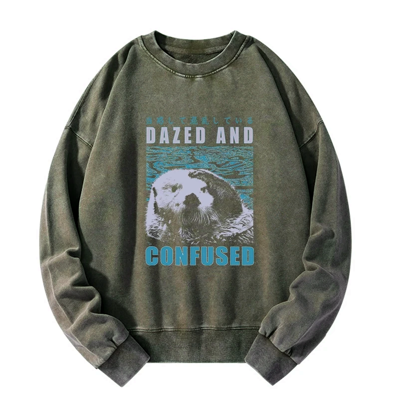 japanese washed sweatshirt for daily wear
