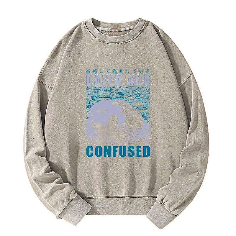 japanese washed sweatshirt for daily wear