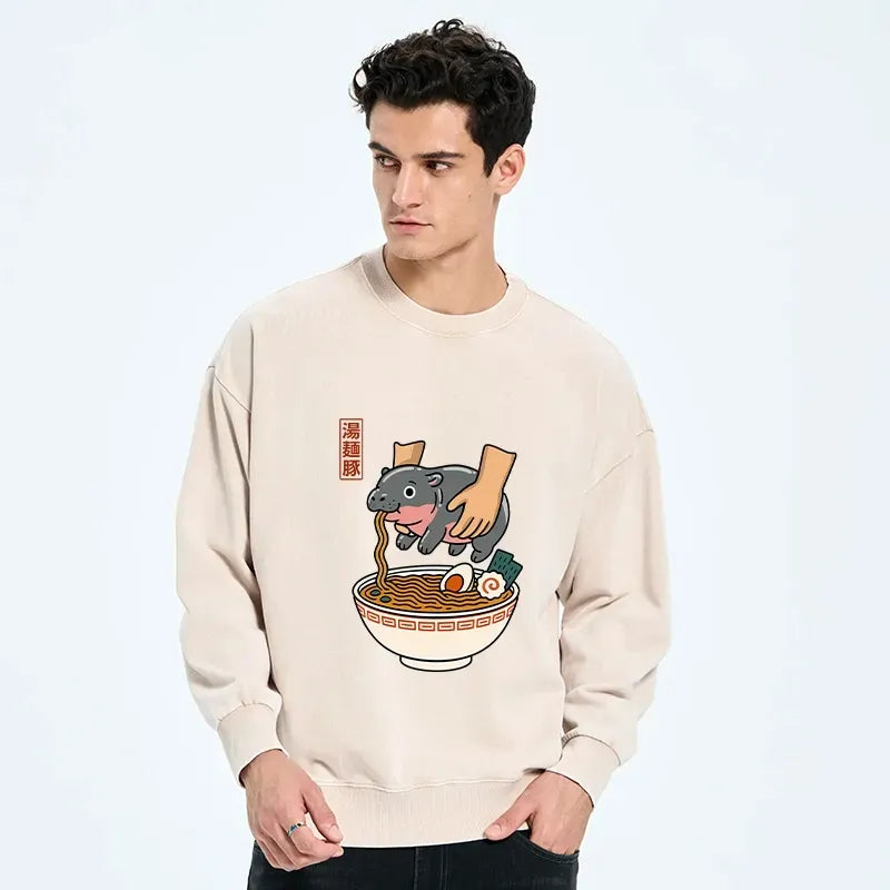 Kyoto-Lion Noodles Got Me Washed Sweatshirt