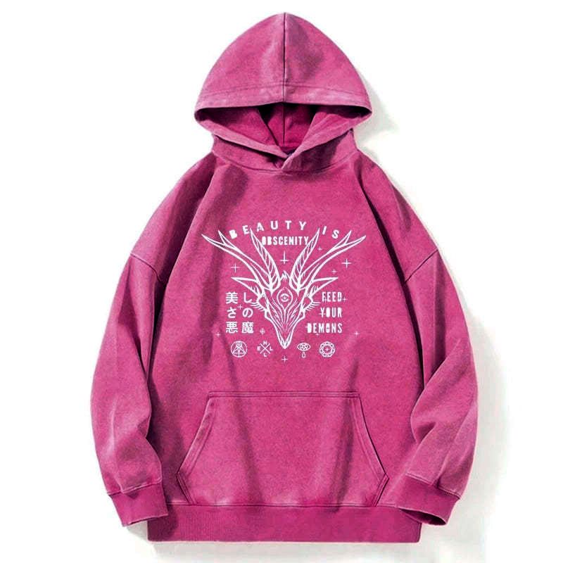 Vintage Japanese devil hoodie free shipping