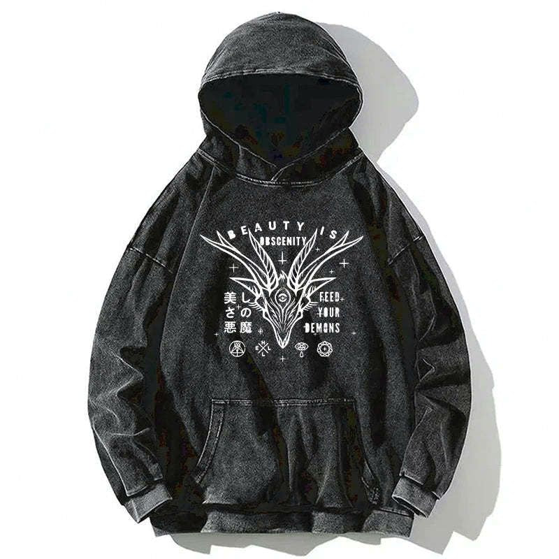 Kyoto lion devil hoodie unisex fit