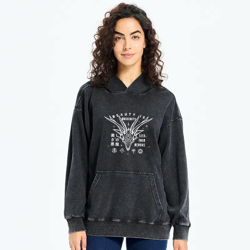 Kyoto lion devil hoodie unisex fit